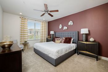 Bedroom With Ceiling Fan at Altitude 970, Kansas City